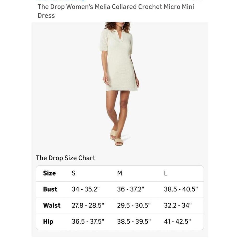 The Drop Women's Melia Collared Crochet Micro Mini Dress